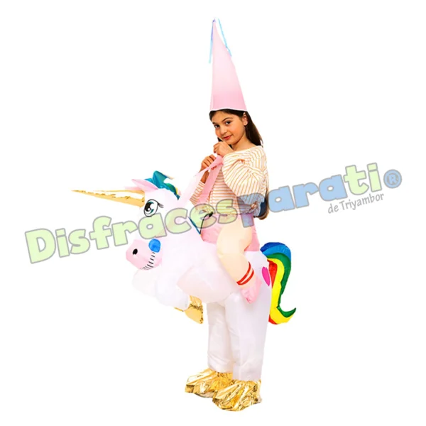 UNICORNIO MONTADO UNICORNO MONTADO INFLABLE NIÑO/A