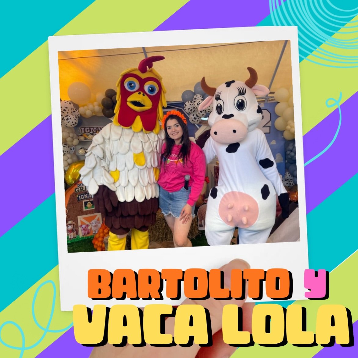 Este fin de semana tuvimos compañia en daniparty! Nos acompañaron bartolito y la vaca lola💫 . La pasamos super!!!🥳🥳🥳 #animaciondeeventos #santiagodechile #venezolanosenchile #pintacaritas