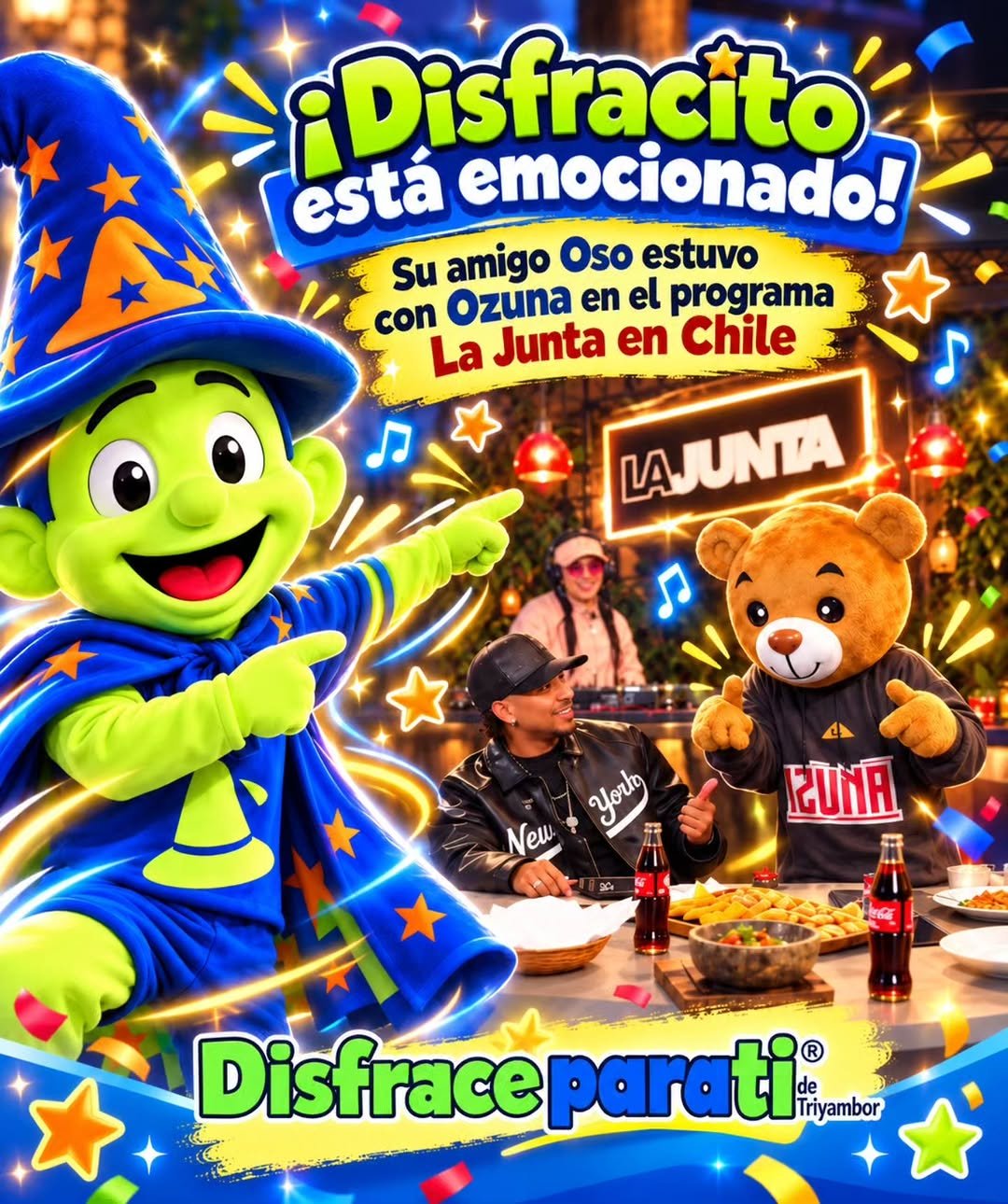 Qué emoción oso participó de un programa histórico el primer programa en vivo de la junta y junto a un gran artista Ozuna 😍 Felices de haber sido parte de este momento mágico. Y Gracias nuevamente a la junta Por considerarnos.